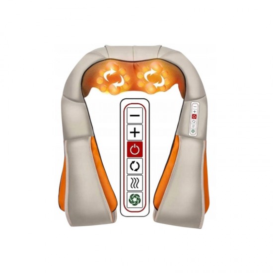 Συσκευή Μασάζ Shiatsu Αυχένα - Πλάτης με Θερμότητα SPM HT-P001