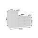 Ξύλινη Παπουτσοθήκη με 3 Διαμερίσματα και Ντουλάπι 98.4 x 33 x 68/43 cm Hoppline HOP1001400